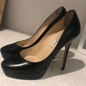 Jimmy Choo platform black heels (size 37/US 7)